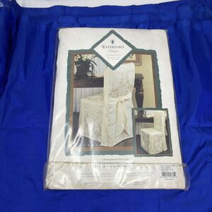 Waterford Linens Banbridge Pearl Color Dining Room Armless Chair Cover  42" NEW